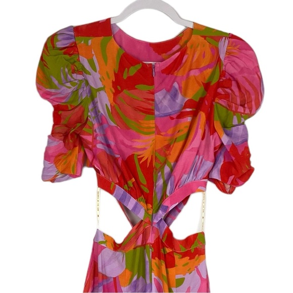 Farm Rio Colorful Leaves Multicolor Dress NWOT - Picture 8 of 15